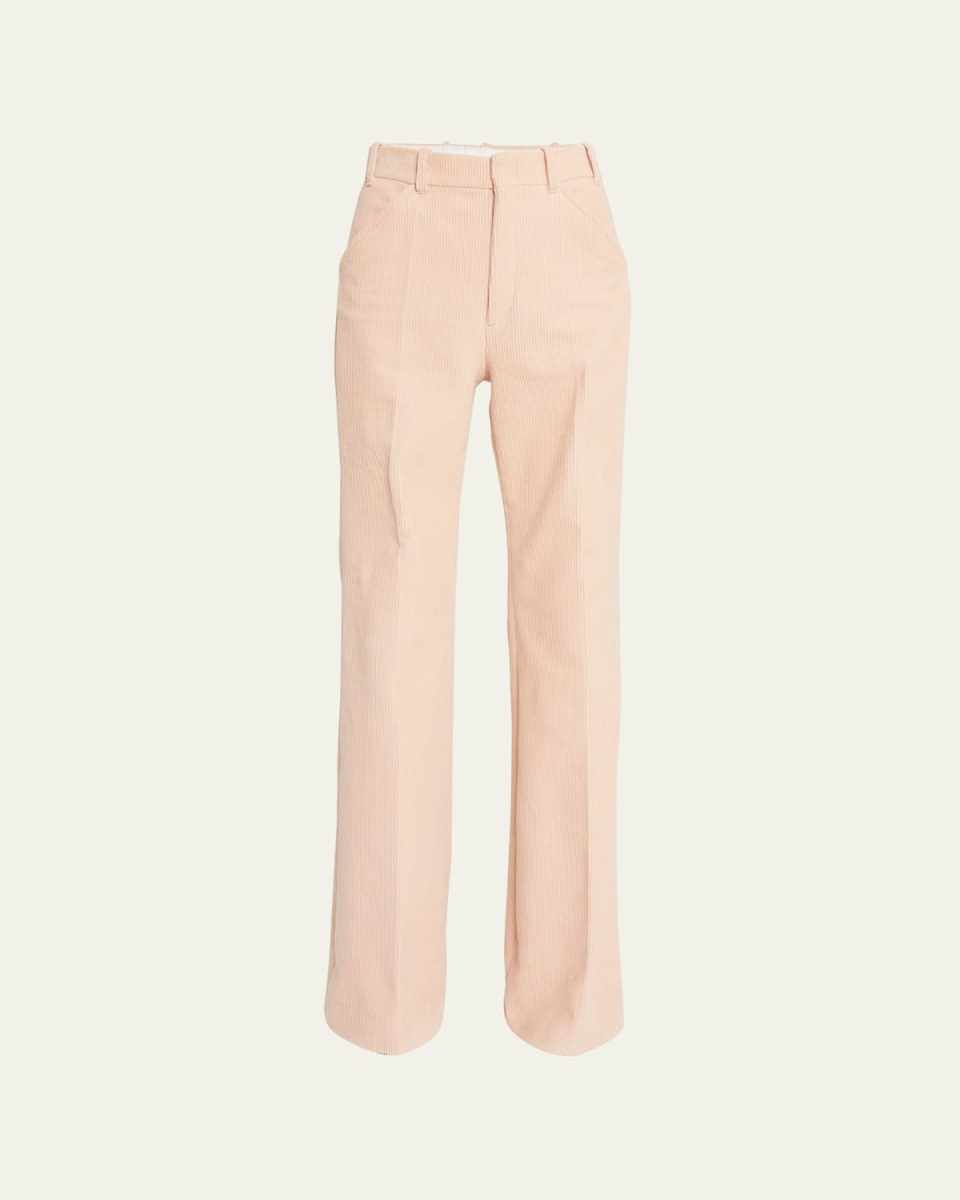 Corduroy Straight-Leg Trousers